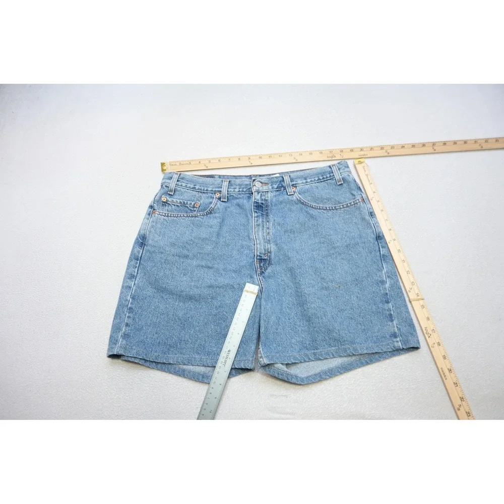 Levi's 550 Relaxed Fit Denim Shorts Mens 38 Blue Mid Wash Vintage Excellent